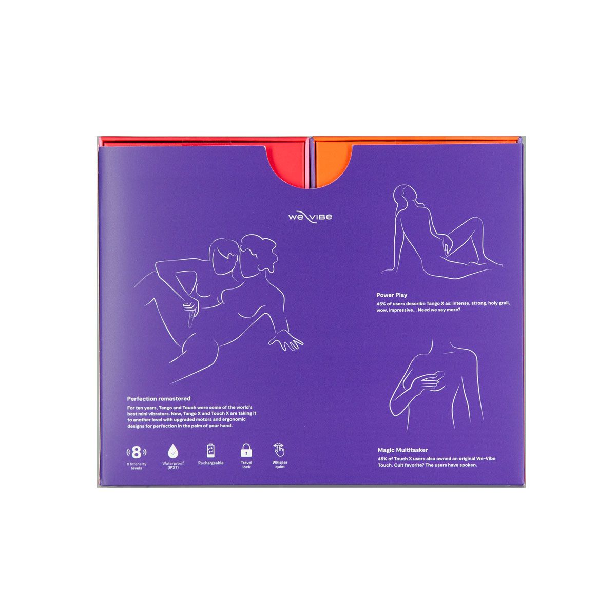 We-Vibe Forever Favorites Special Edition Set, Red Tango and Orange Touch, Product Box, Back