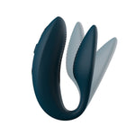 We-Vibe Sync 2 Couples Vibrator, Green Velvet, Product Image, Facing Upwards showing Flexible Positions