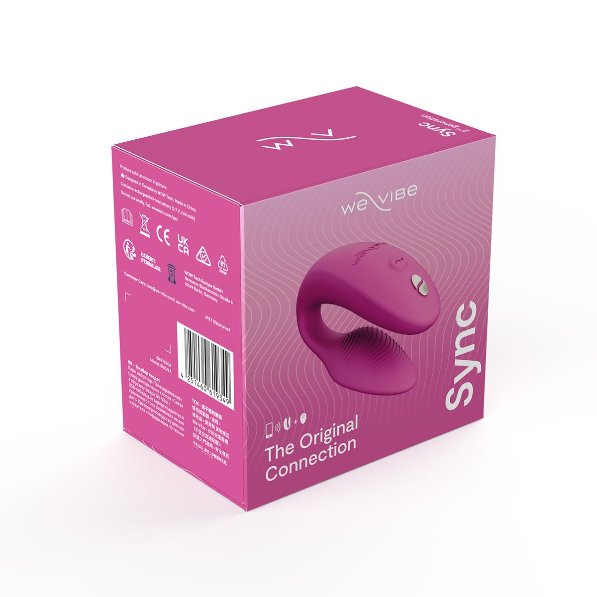 We-Vibe Sync 2 Couples Vibrator, Pink,  Product Box