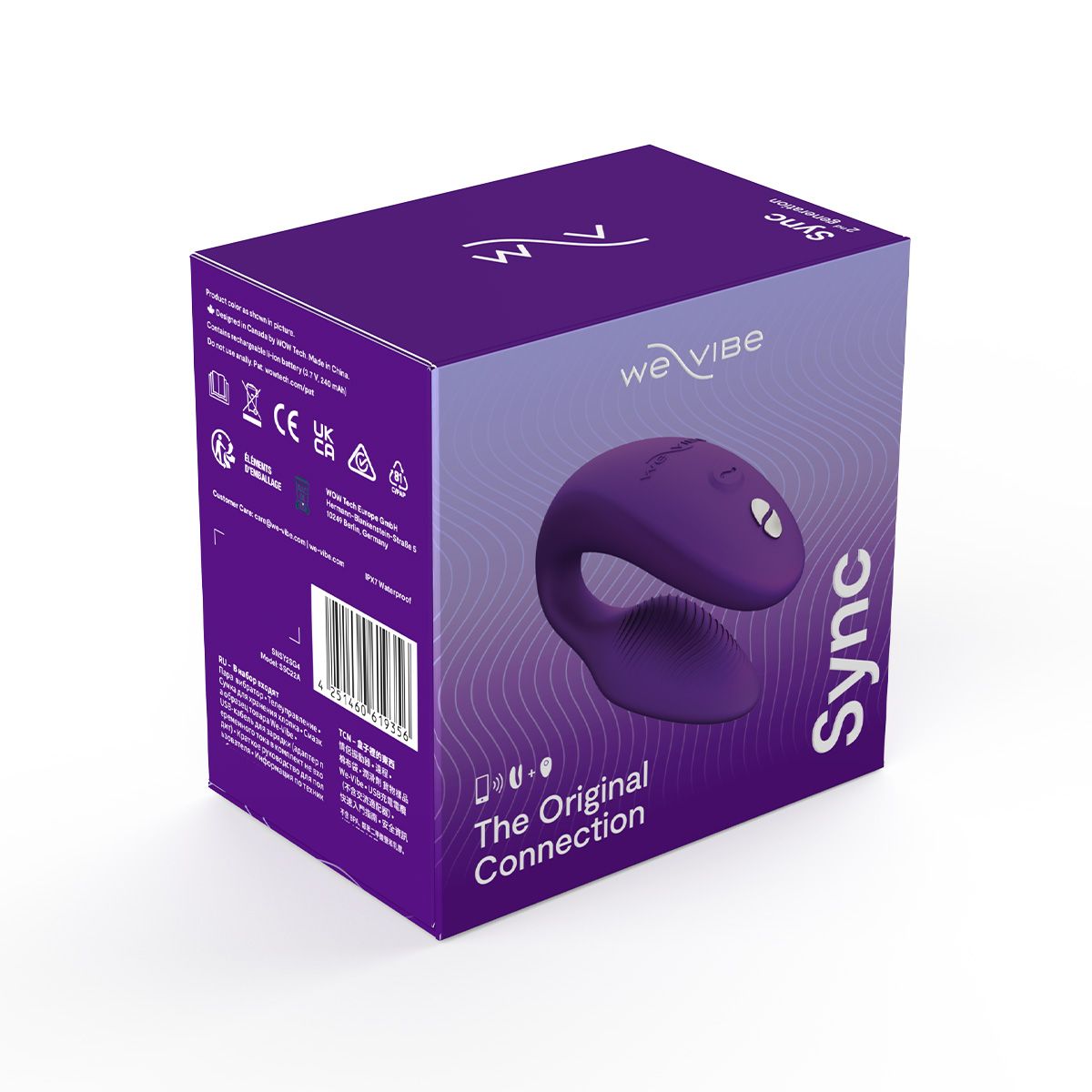We-Vibe Sync 2 Couples Vibrator, Purple, Product Box