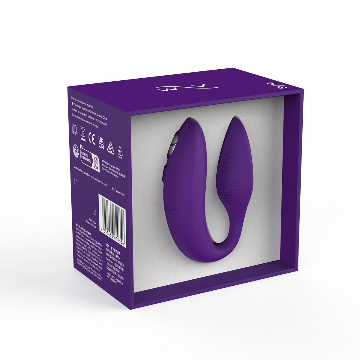We-Vibe Sync 2 Couples Vibrator, Purple, Open Box