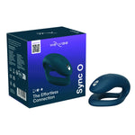 We-Vibe Sync O Couples Vibrator, Green Velvet, Product Box with Couples Vibrator