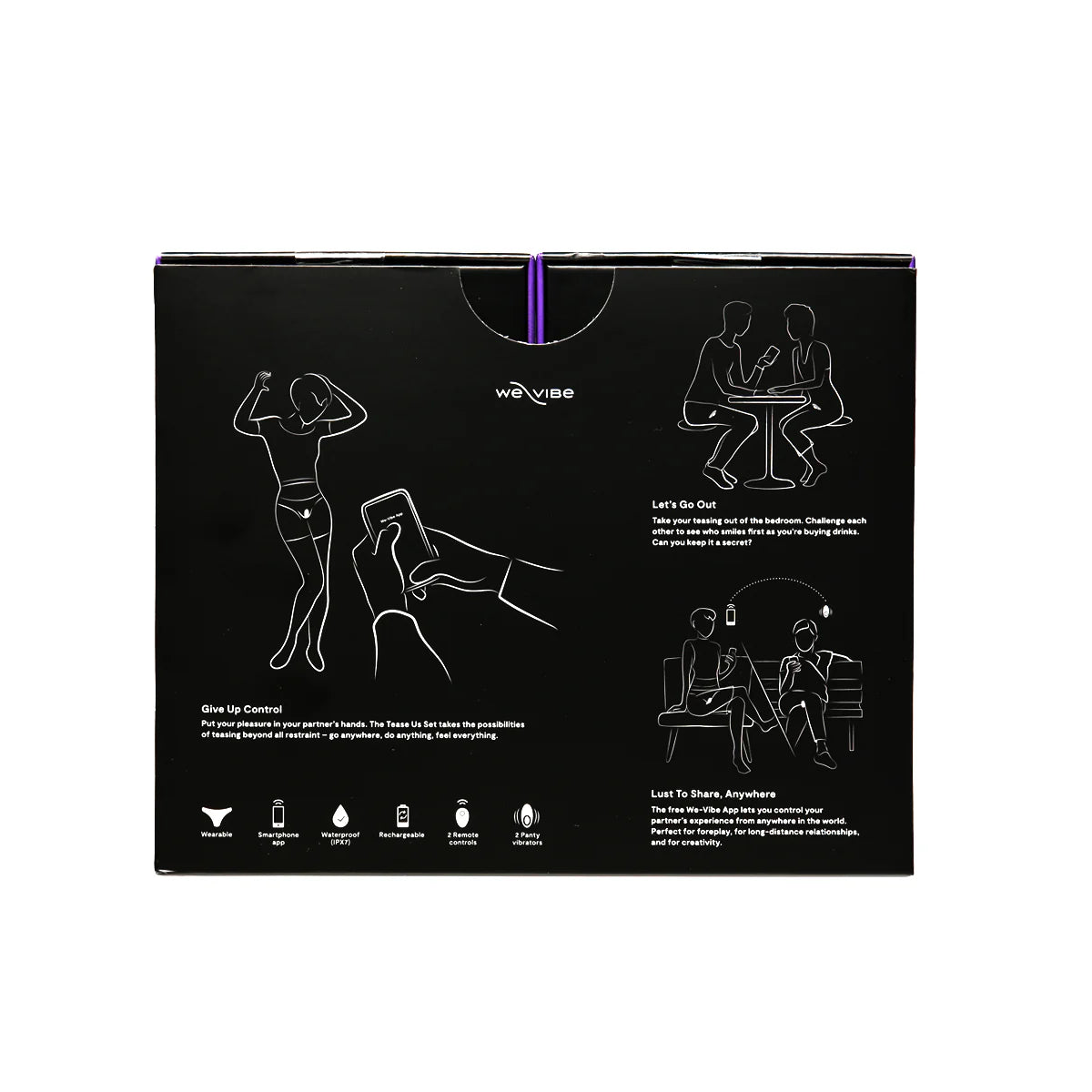 We-Vibe Tease Us Set (Moxie+ & Moxie+), Product Box, Back Side