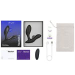 We-Vibe Vector+ Prostate Vibrator, Charcoal Black, Box Contents