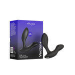 We-Vibe Vector+ Prostate Vibrator, Charcoal Black, Product Box and Prostate Vibrator