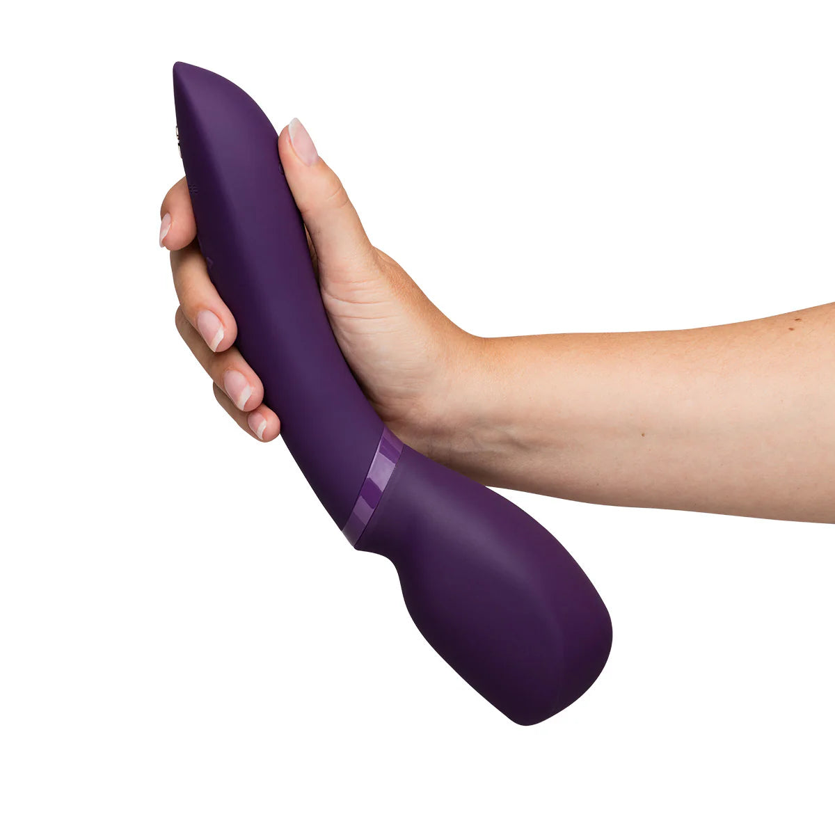 We-Vibe Wand 2 App Controlled Wand Vibrator, Purple, Wand Vibrator in Right Hand