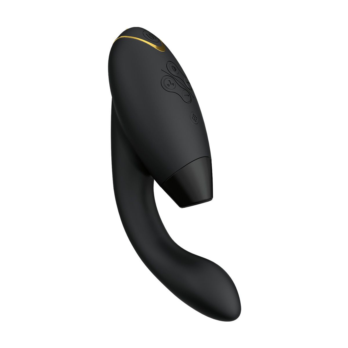 Womanizer Duo 2 Rabbit Sex Toy, Black, Product Image, Front Left Angle