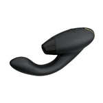 Womanizer Duo 2 Rabbit Sex Toy, Black, Product Image, Front Right Angle