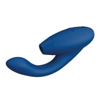 Womanizer Duo 2 Rabbit Sex Toy, Blue, Product Image, Front Right Angle