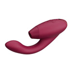 Womanizer Duo 2 Rabbit Sex Toy, Bordeaux, Product Image, Front Right Angle