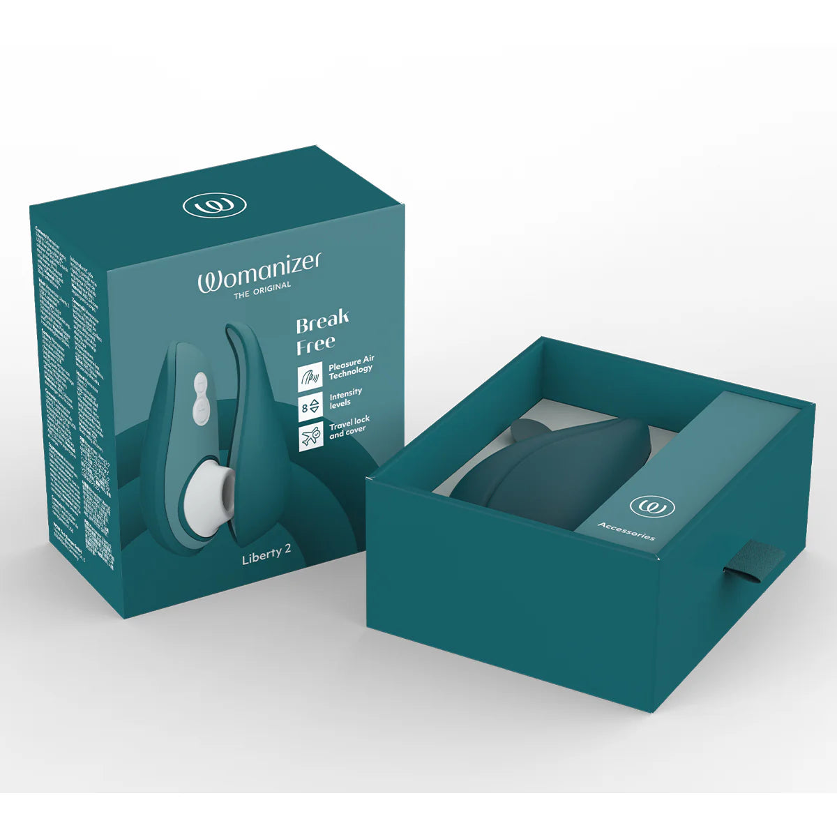 Womanizer Liberty 2 Clitoral Stimulator, Dark Petrol, Open Box