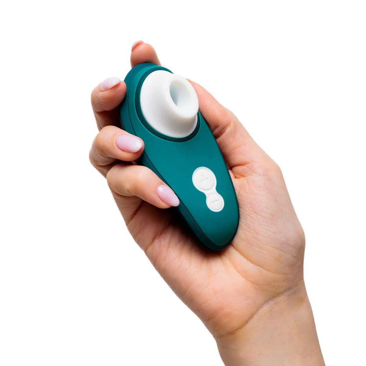 Womanizer Liberty 2 Clitoral Stimulator, Dark Petrol, Clitoral Stimulator in Left Hand