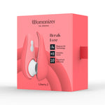 Womanizer Liberty 2 Clitoral Stimulator, Vibrant Rose, Product Box, Front Left Angle