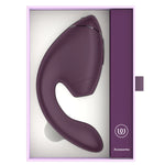Womanizer Next Duo Clitoral Suction & G-Spot Vibrator, Dark Purple, Open Box, Top View