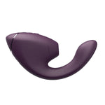 Womanizer Next Duo Clitoral Suction & G-Spot Vibrator, Dark Purple, Product Image, Left Side View
