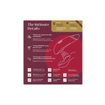 Womanizer Premium 2 Clitoral Stimulator, Red, Product Box, Back View
