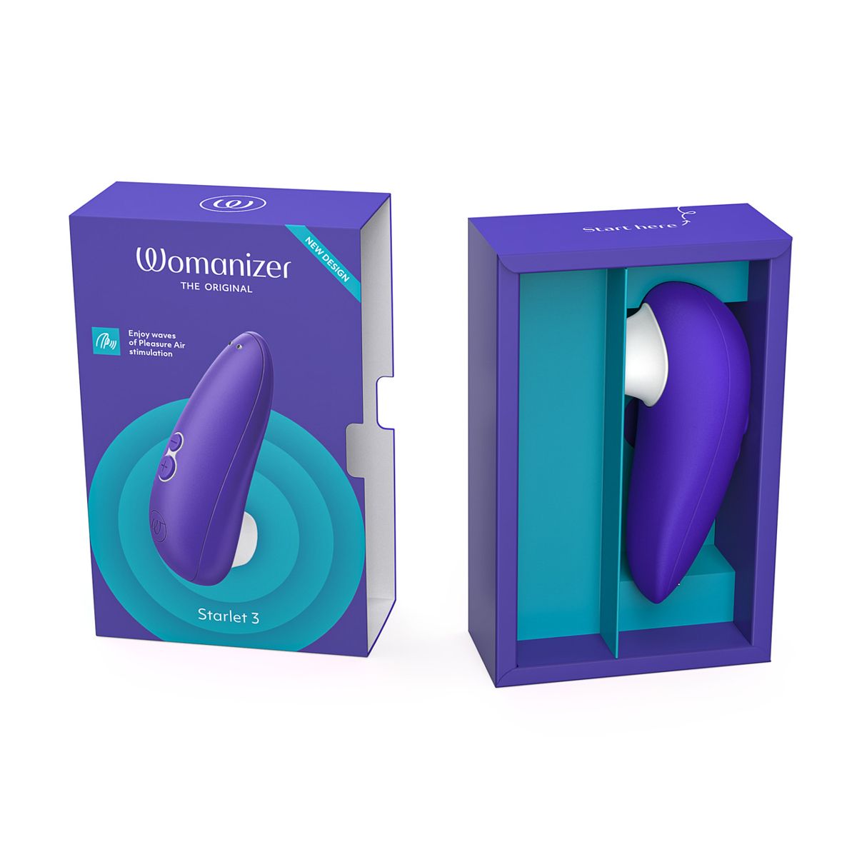 Womanizer Starlet 3 Clitoral Stimulator, Indigo, Open Box, Top View