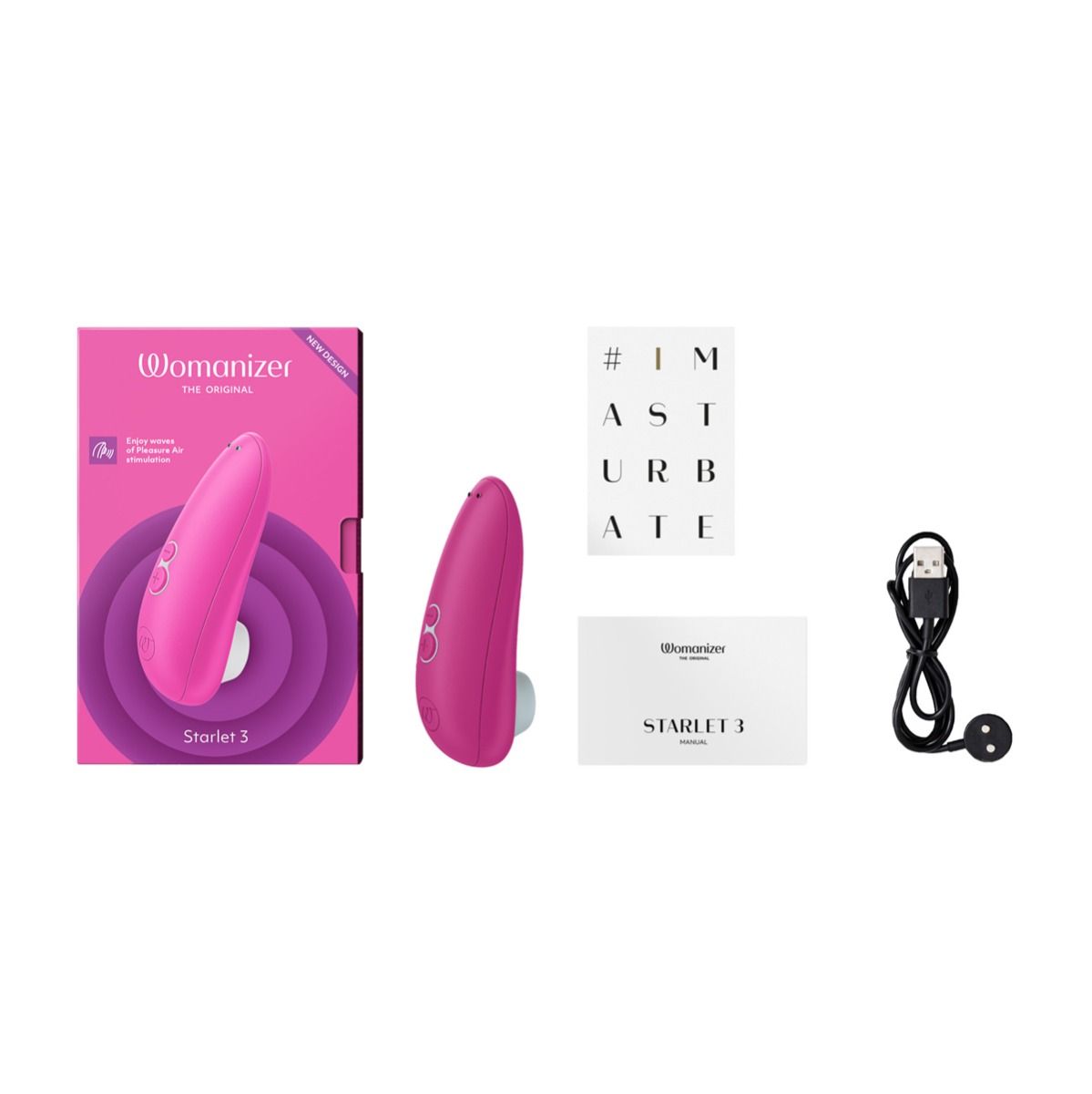 Womanizer Starlet 3 Clitoral Stimulator, Pink, Box Contents