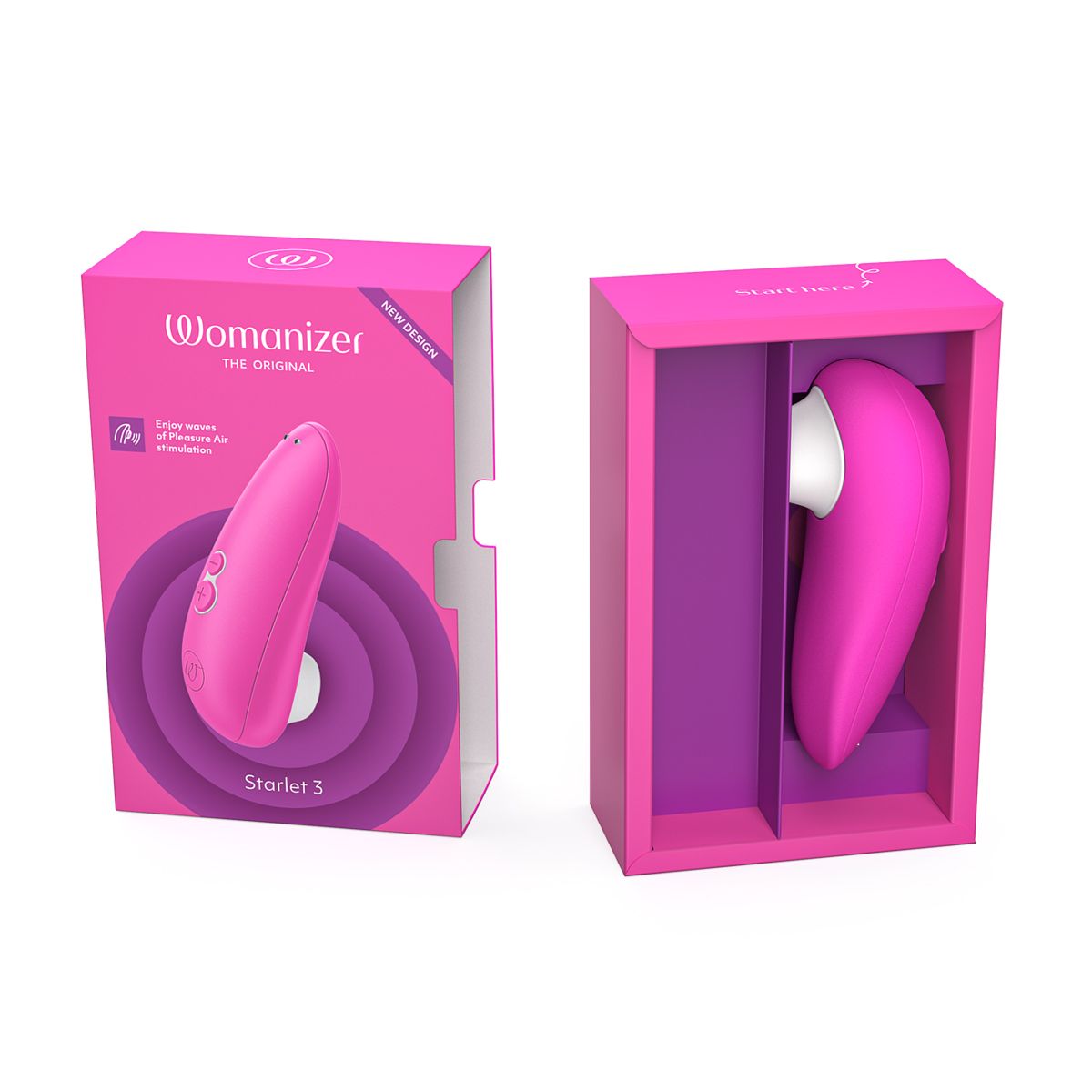 Womanizer Starlet 3 Clitoral Stimulator, Pink, Open Box, Top View