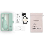 Womanizer Vibe Clitoral Vibrator, Sage, Box Contents