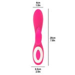 Wonderlust Harmony Rabbit Vibrator, Pink,  Product Measurements
