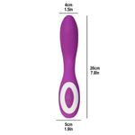 Wonderlust Serenity G-Spot Vibrator, Purple, Product Measurements