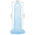 Addiction Cocktails 5.5-Inch Silicone Dildo, Blue, Product Measurements