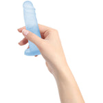 Addiction Cocktails 5.5-Inch Silicone Dildo, Blue, Product in Hand