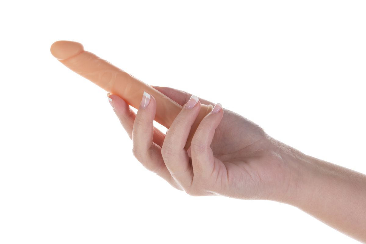 Addiction Tino 5.25-Inch Silicone Dildo, Product in Hand