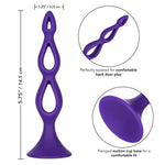 CalExotics Booty Call Silicone Triple Probe, Purple, Product Measurements and Details
