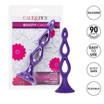 CalExotics Booty Call Silicone Triple Probe, Purple, Product Package and Features