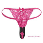 Lock-N-Play Remote Petite Panty Vibrator in Black, with Panty
