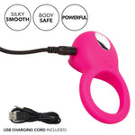 Calexotics Teasing Tongue Enhancer Vibrating Cock Ring, Product Charging and Features