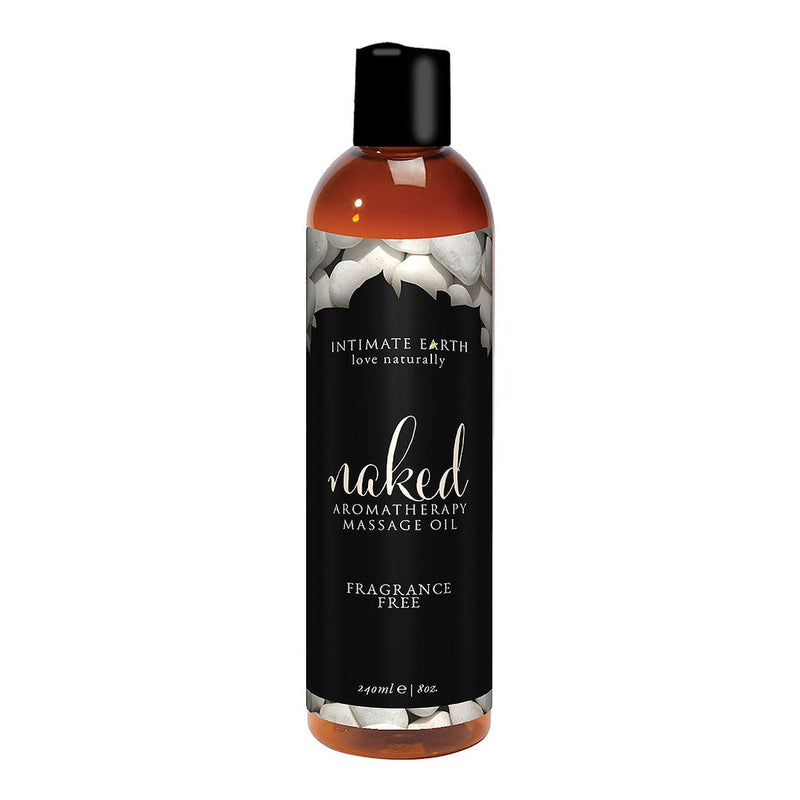Intimate Earth Aromatherapy Massage Oil (120ml) (4oz), Naked, Fragrance Free