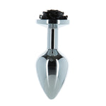 Lux Active Black Rose Butt Plug, Product Image, Front