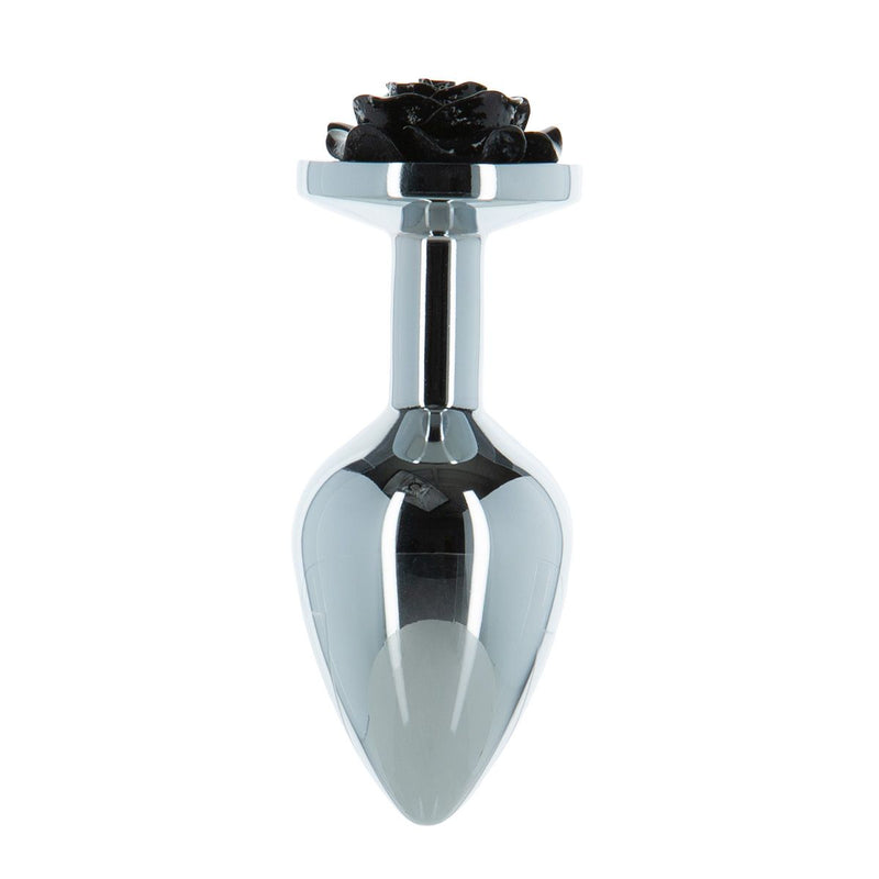 Lux Active Black Rose Butt Plug, Product Image, Front