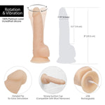 Naked Addiction Vibrating & Rotating 8-Inch Dildo, Product Features