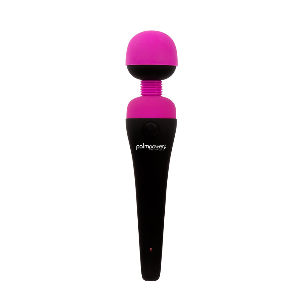 PalmPower Recharge Wand Vibrator, Fuchsia, Product Image, Front View