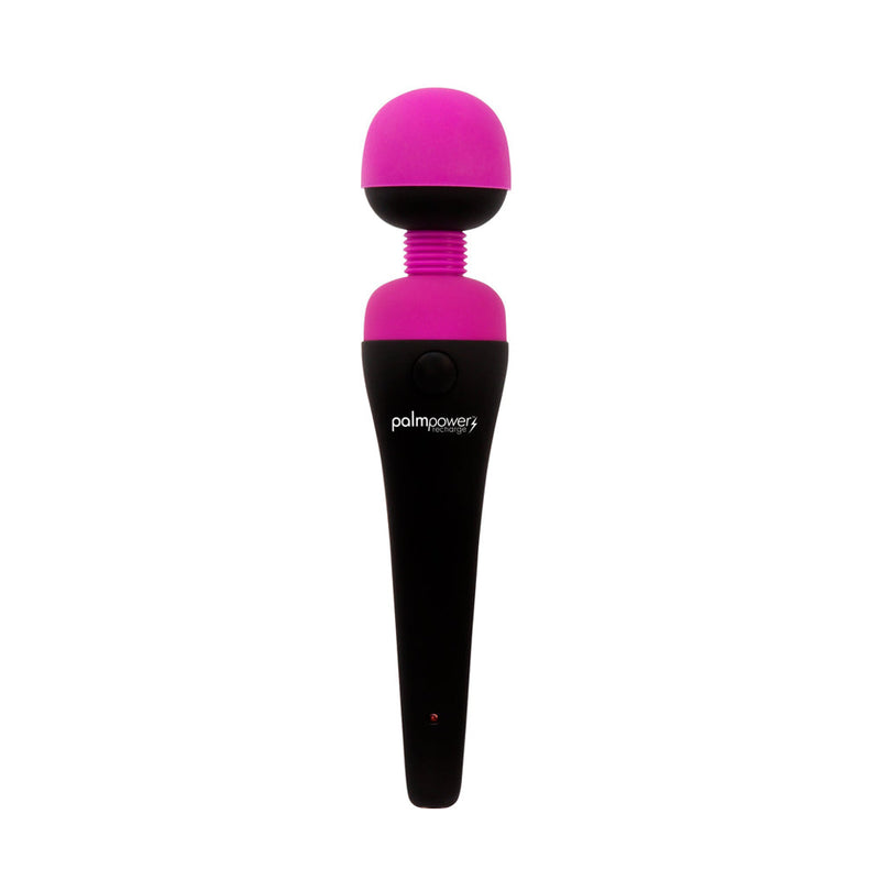PalmPower Recharge Wand Vibrator, Fuchsia, Product Image, Front View
