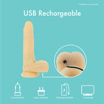 Pure Love Amazing Adam Vibrating & Rotating 7-Inch Dildo with Remote, USB Rechargeable