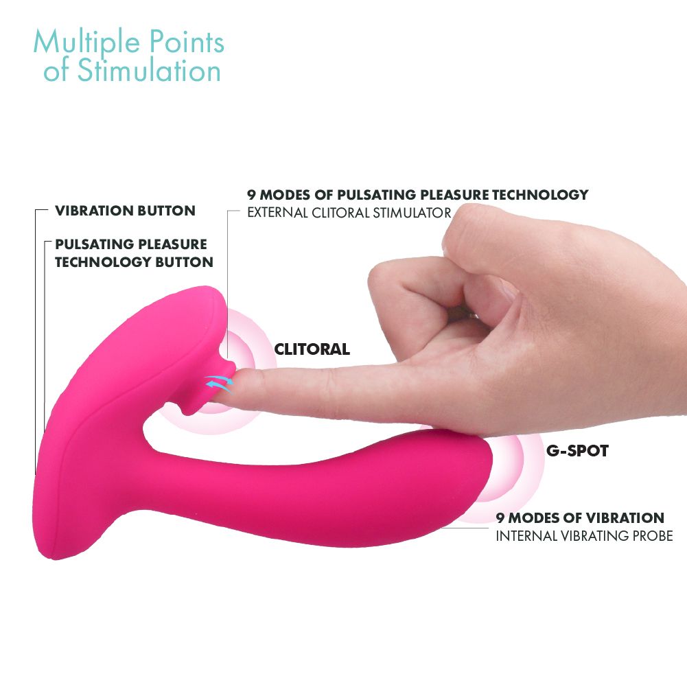 Pure Love Pulsating Vibrator, Product Stimulation Points