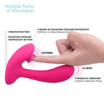 Pure Love Pulsating Vibrator, Product Stimulation Points