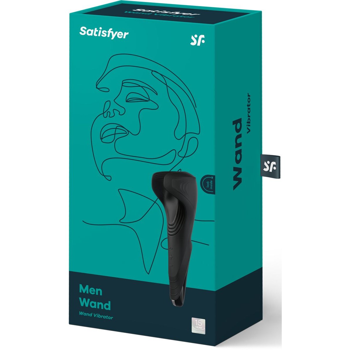 Satisfyer Men Wand Vibrating Stroker, Black, Product Box