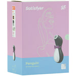 Satisfyer Penguin Air Pressure Clitoral Stimulator, Tuxedo Design, Product Box