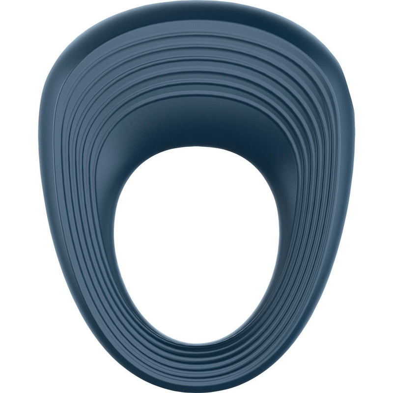 Satisfyer Power Ring Vibrating Cock Ring, Blue, Product Image, Front