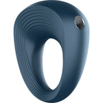 Satisfyer Power Ring Vibrating Cock Ring, Blue, Product Image, Side Angle