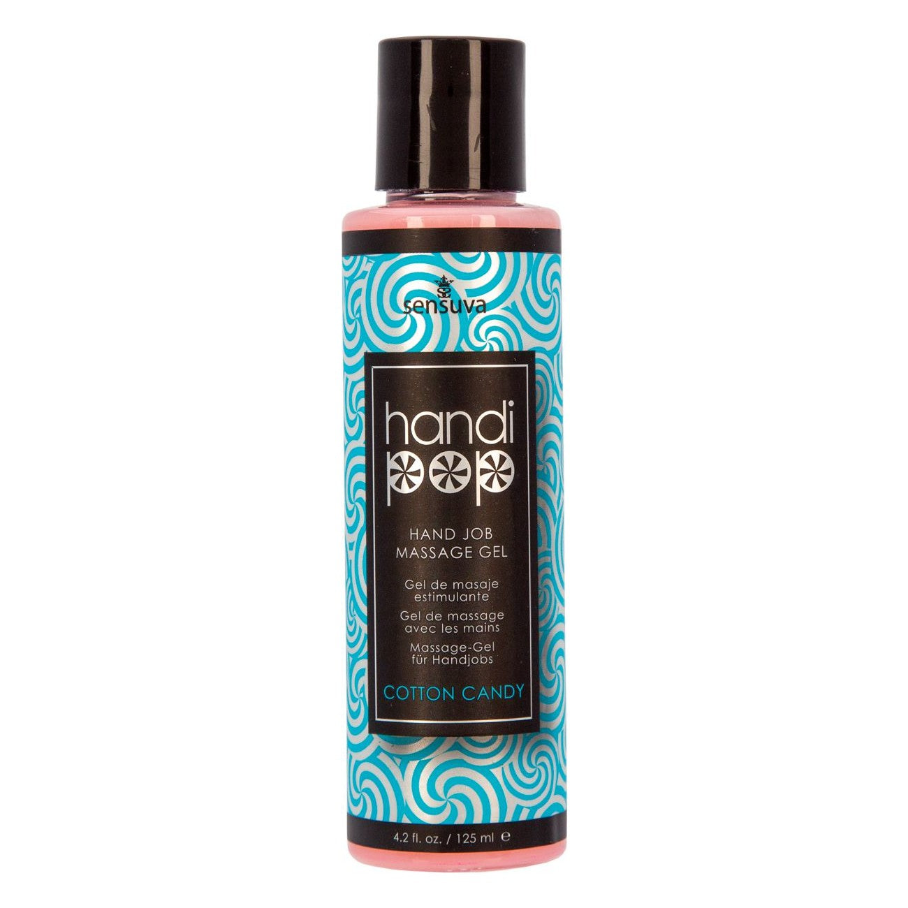 Sensuva HandiPop Hand Job Massage Gel (4.2oz), Cotton Candy, Product Image