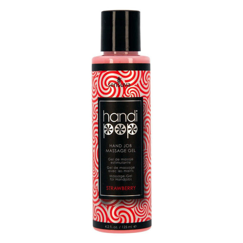 Sensuva HandiPop Hand Job Massage Gel (4.2oz), Strawberry, Product Image