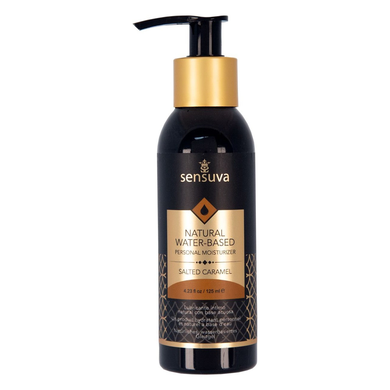 Sensuva Natural Water-Based Flavoured Lubricant (4.23oz), Salted Caramel, Product Image