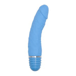 Silicone Bendable Buddy 6-Inch Realistic Vibrator, Blue, Product Image